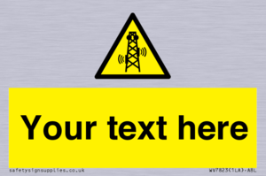 Custom warning RF radiation transmitter